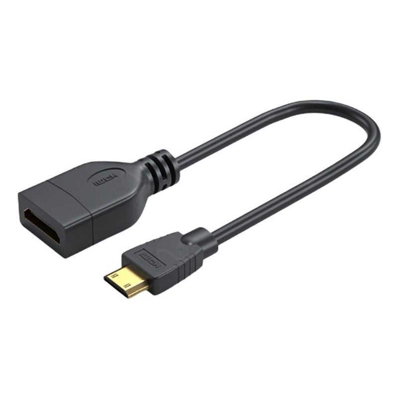 Mini HDMI adapter cable (HDMI male to HDMI female) for connecting a webcam to a projector/monitor.